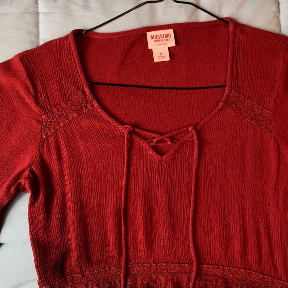 Rust Peasant Blouse - Picture 2 of 3